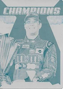 Kyle Busch 2018 Panini Victory Lane Racing AUTHENTIC CYAN PRINTING PLATE (Champi - Picture 1 of 2