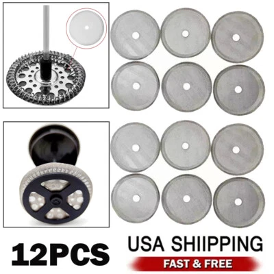 Malla de filtros de acero de repuesto de 12 piezas para cafetera tetera de prensa francesa Foto 1 de 4