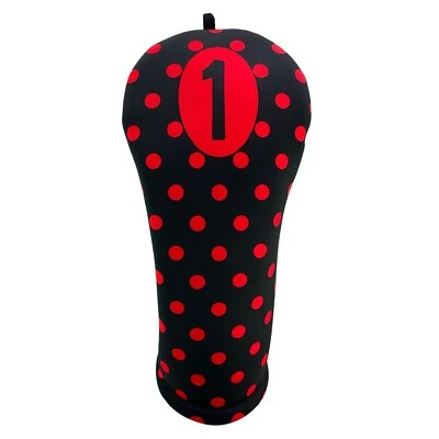 BEEJOS BEEJO’S Golf Club Headcover | Women’s Collection-Red and Navy Polka Dots