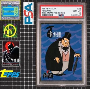 1993 Topps Batman: The Animated Series - #22 Penguin - PSA 10 GEM MINT - POP 1 - Picture 1 of 4