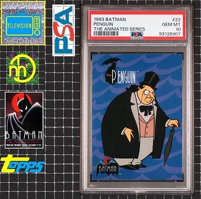 1993 Topps Batman: The Animated Series - #22 Penguin - PSA 10 GEM MINT - POP 1 - Image 1 of 4