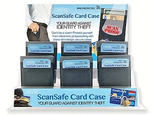 Estuche para tarjetas seguro de escaneo para hombres protegido RFID - Soporta 3 tarjetas - Negro - Imagen 1 de 1
