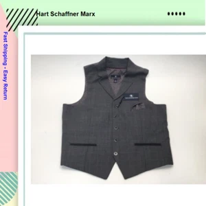 Hart Schaffner Marx Mens Polyester Blend Vest Grey DDS Color Size: Large - Picture 1 of 3