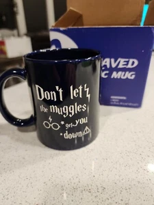 Harry Potter Don't Let The Muggles Get You Down Coffee Mug Sarcasm Funny Bottom - Picture 1 of 6