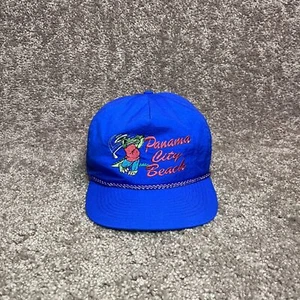 Panama City Beach Mens One Size Fits All Blue Adjustable Snapback Hat Cap - Picture 1 of 6