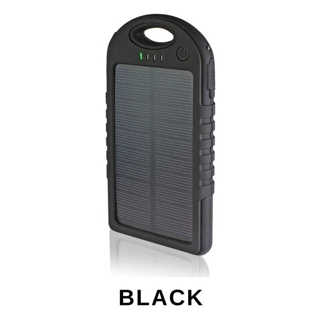 Banco de energía solar impermeable doble USB de 5000 mAh cargador de batería para teléfono celular Foto 1 de 1