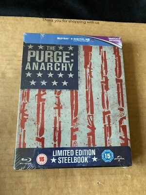 The Purge Anarchy UK Region Free Blu Ray Steelbook NEW & SEALED Horror - Image 1 of 4