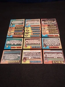 *UNMARKED* 1975 Topps Baseball Complete Team Checklist Set (24) LOW GRADE cards - Bild 1 von 1