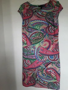 Madison Leigh Multi Paisley Prints Dress Size 10 - Picture 1 of 3