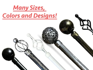 Adjustable Curtain Rods! 28" - 120" (inches) Many Colors and Sizes Available! - Picture 1 of 17