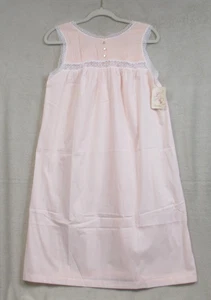 NWT Vintage BARBIZON Gown Nightgown Cottagecore Granny  Lace Rosebud Pink S - Picture 1 of 5