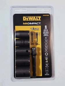 DeWalt DWAFSFS6 MAXFIT ULTRA Carbon Steel Drive Socket 6-Pc Set & 1/4 in Adapter - Picture 1 of 3