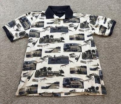 Винтажный рыбалки мужской поло большой бас снасти приманки лодки AOP новинка открытый - Изображение 1 из 4