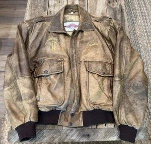 Vintage Super Fortress B2 Leather Jacket Men's XL Brown Distressed - Picture 1 of 5