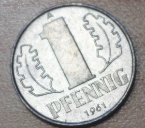 1961 Germany - Democratic Republic 1 Pfennig - Picture 1 of 2