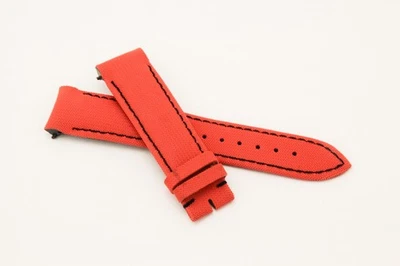 原始设备制造商 CYMA 20/18 毫米防水橙色/黑色帆布和橡胶表带无扣 — 第 1/3 张图片