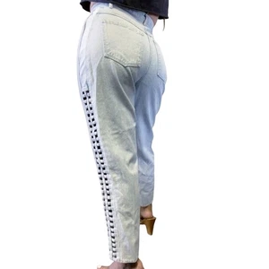 Vintage Everblue Damengröße 18 Käfigausschnitt seitlich zulaufend 90er Jahre Y2K Jeans - Bild 1 von 7