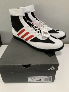 Adidas Combat Speed 5 Wrestling Shoe - White/Black/Red SIZE 13 - Picture 1 of 6