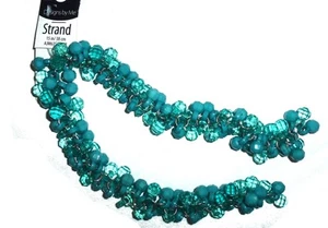 Pulsera Plástico Facetado Azul Primo Cuentas Redondas Hebra (U36) - Imagen 1 de 1