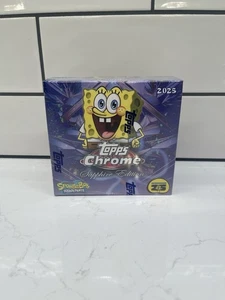 2025 Topps Chrome Spongebob Sapphire Edition Box 25th Anniversary - Picture 1 of 1
