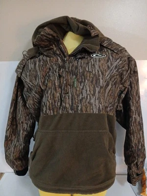 Drake Waterfowl Camo Jacket with Hood with Camo Hunting Coat Lg 9 Pockets EUC - Image 1 of 4