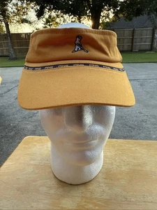 Ping Golf Visor Yellow Golfer Logo One Size Adjustable 100% Cotton - Picture 1 of 6