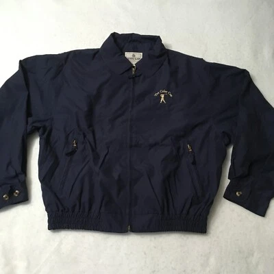 Grand Slam Golf Jacket Windbreaker Pullover - Size large GOLF embroidered navy - Image 1 of 4