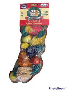 Medias navideñas 10 piezas regalo de Navidad pequeño animal mastica madera de sisal loofa NUEVO - Imagen 1 de 1