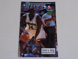 Charlotte Hornets The Buzz Game Program No 20 1996 Anthony Mason New York Knicks - Picture 1 of 2