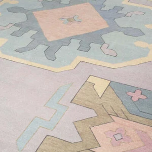 Pestle Vintage Oushak Rug Traditional Turkish Knot Design Carpet 9x12 10x14 - Picture 1 of 5