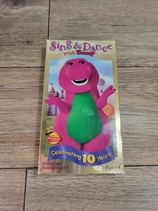Barney Sing and Dance With Barney VHS 1999 Celebrating 10 Year Video Tape Tested - Picture 1 of 2