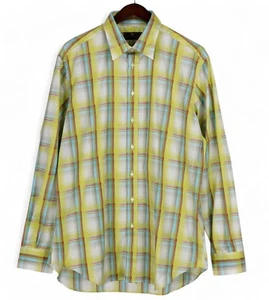 New Etro Long Sleeve Dress Shirt Mens Size 44 Multicolor Plaid Italy NWOT - Imagen 1 de 8