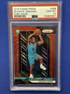 2018 Prizm Devonte’ Graham Rookie Rc Ruby Wave PSA 10 Gem Mint Pelicans #288