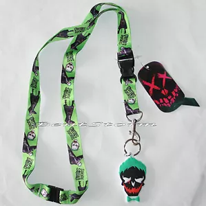 DC Comics Escuadrón Suicida THE JOKER ART Cordón con Dije de Goma Calavera Joker NUEVO - Imagen 1 de 4
