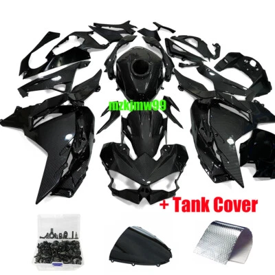 ABS Plastic Fairing Kit + Bolts For Kawasaki Ninja 500 2024-2026 Carbon Fiber  Foto 1 de 4