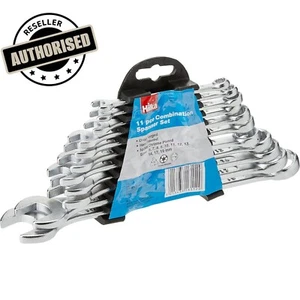 Hilka 17161102 Juego de llaves combinadas de acero cromo vanadio, métrico - Juego de 11 piezas - Imagen 1 de 4
