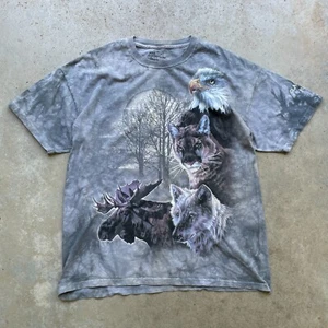 The Mountain Tie-Dye Glacier Park Montana Nature Wild Life T-Shirt Men’s XL - Picture 1 of 7
