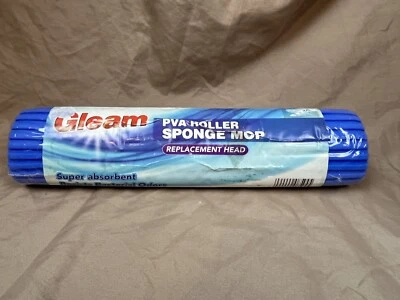 Cabezal de repuesto para fregona de esponja con rodillo de PVA brillante nuevo en paquete sellado de fábrica Foto 1 de 4