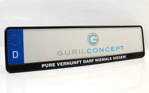 Kennzeichenhalter mit Spruch „Pure Vernunft darf niemals siegen“ – 2 Stück - Bild 1 von 5