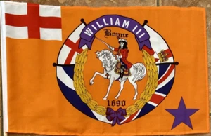 King William of Orange Flag 18" sleeved Belfast Loyalist Protestant Unionist bn - Picture 1 of 1
