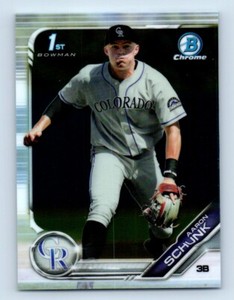 2019 Bowman Chrome Draft Aaron Schunk Colorado Rockies #BDC-129