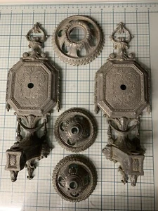 Antique Sconce Set ISCO Single Arm Wall Pair Repair Salvage Restore Early 1900’s - Picture 1 of 7