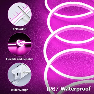 12V 33' Silicone LED Neon Light Strip Waterproof for Home Room Boat Car Party US - Picture 1 of 20