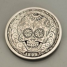 Carved 1899 Morgan Silver Dollar