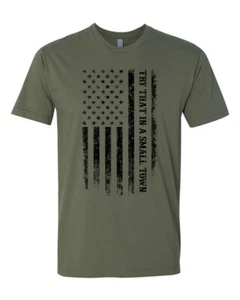 Camiseta Try That in a Small Town angustiada bandera americana música country regalo - Imagen 1 de 13