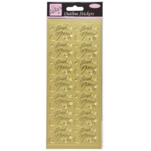 Dorado Brillante Aluminio Thank You Saludos Etiquetas Pegatinas Tarjetas Decorar - Imagen 1 de 1