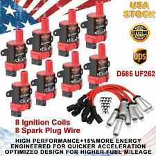 8x Output Ignition Coil Conversion Kit w/Spark Plugs Wire For Chevy RX8 GM D585
