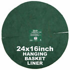 HANGING BASKET PLANTER LINERS 12" 14" 16" INCH NATURAL GREEN FIBRE DIA.18-21-24
