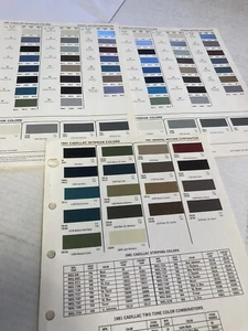 1981  CADILLAC  AUTOMOTIVE DUPONT Exterior & INTERIOR Paint Color Chip - Afbeelding 1 van 1