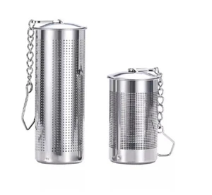 2 Pcs Stainless Steel Tea Infuser & Strainer Fine Mesh Tea Ball With Chain Hook - Picture 1 of 10